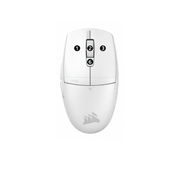 Mouse Wireless Corsair M55 - Blanco